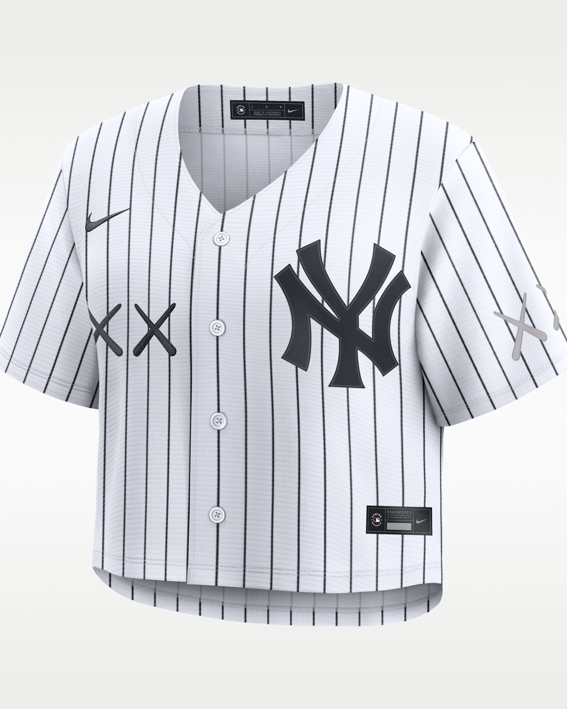 ◆ MLB New York Yankees ヤンキース ユニフォーム #13 New York Yankees Women's Nike x KAWS MLB Cropped Replica Jersey